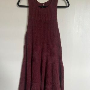 Free People burgundy knitted dress